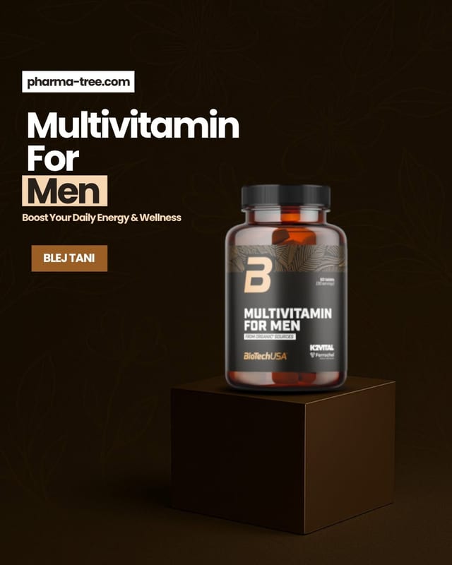 Multivitamin For Men i BioTechUSA mbi podium