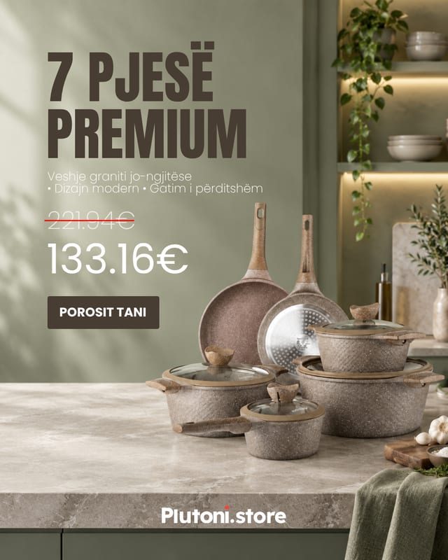 Set tenxheresh graniti 7 pjesë në kuzhinë
