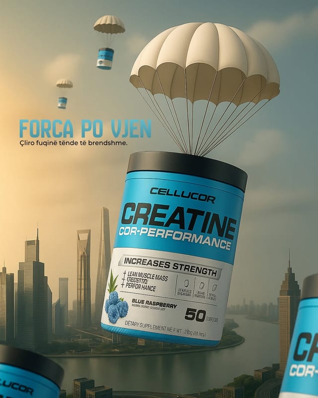 Creatine blue raspberry që zbret me parashutë