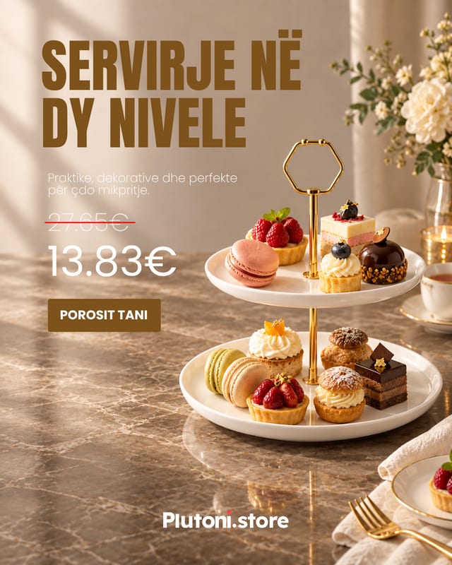 Ëmbëlsira mbi servirëse me dy nivele