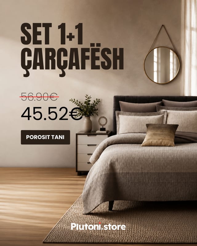 Dhomë gjumi me çarçafë nga seti 1+1