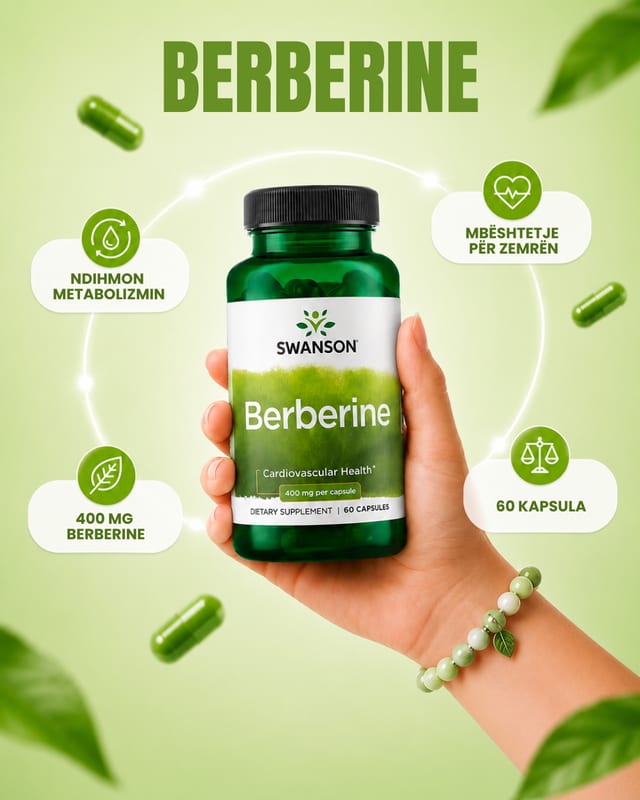 Dorë që mban shishen Swanson Berberine